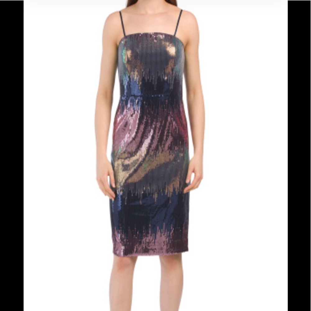 New Laundry by Shelli Segal Ombré Sequin  Dress Size 10